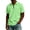 #03Fluorescent Green, variant on Mens Zip Neck Casual Short Sleeve Tops Cotton Soft Breathable Pocket Polo Shirts For Commute Outdoor Leisure XL