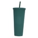thumbnail image 1 of Vaso de agua de gran capacidad de 710ML/24OZ, vaso mate completamente tachonado, vaso de plástico re Tomshoo  Verde oscuro, 1 of 7