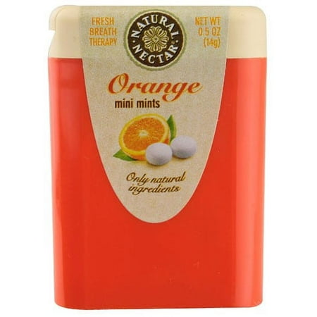 Natural Nectar Mini Mints - Orange - .5 oz - Case of 18