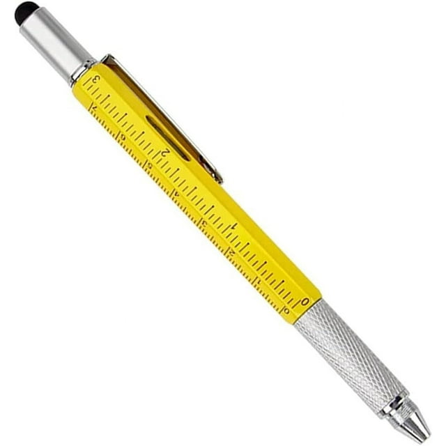 BEMS-Bolígrafo multiherramienta seis en uno, bolígrafo con tecnología de metal, con regla,