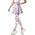 thumbnail image 2 of POLERO Women's Purple Pink Butterfly White Skirted Leggings Athletic Office Skirt with Leggings Fall Winter Yoga Tennis Skirt with Pockets Butt Lifting Full Length Running Lounge Pants, 2 of 7