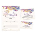 thumbnail image 1 of Inkdotpot Set Of 30Unicorn Baby Shower Invitations-Diaper Raffle Tickets And Baby Shower Book Request Cards Jungle Animals Invites Its A Boy Its A Girl, 1 of 1