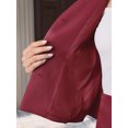thumbnail image 5 of INSPIRE CHIC 2 Piece Suit Skirt Sets for Women Business Short Sleeve Blazer and Pencil Skirts Formal Office Casual Outfits XL Dark Red, 5 of 6