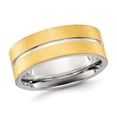 thumbnail image 1 of Bague Rainurée Plaquée Jaune and (8mm), 1 of 5