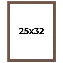 25x32 Frame Brown Farmhouse Solid Wood Picture Frame Width 1.5 Inches | Interior Frame Depth 0.5