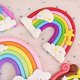 thumbnail image 4 of 9 Pcs Rainbow Clouds Cake Topper Picks Soft Pottery Cupcake Toppers 3D Mix Rainbow Clouds Cake Topper Birthday Cupcake Toppers Cake Decorations Suppli, 4 of 4