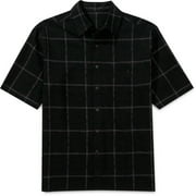 George - Men's Plaid Linen-Cotton Button-Down Shirt