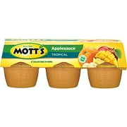 Mott's Tropical Applesauce, 4 Ounce Cup, 6 Count (Pack of 12)
