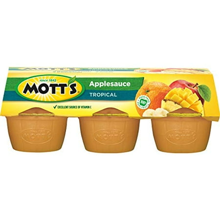 Mott's Tropical Applesauce, 4 Ounce Cup, 6 Count (Pack of 12)