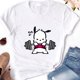 thumbnail image 5 of Camisetas divertidas con estampado de HelloKitty para mujer, camiseta de Anime Kuromis, Camisetas estampadas de algodón para mujer, camisetas informales de manga corta, ropa para mujer, 5 of 5