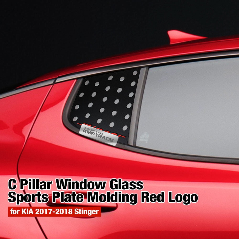 C Pillar Window Glass Sports Plate Molding Red Point for Kia Stinger