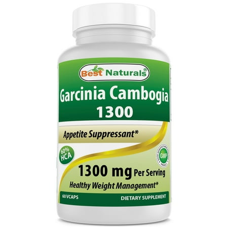 Best Naturals Garcinia Cambogia 1300 mg 60 Vcaps - 60% HCA weight loss (Best Natural Weight Loss)