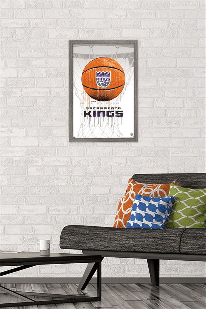 NBA Sacramento Kings - Drip Basketball 21 Wall Poster, 14.725" x 22.375", Framed