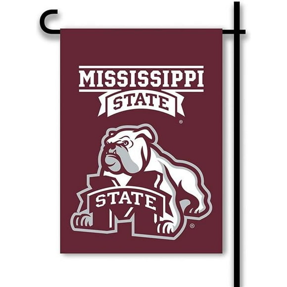BSI Products 83021 NCAA Mississippi State Bulldogs 2-Sided Garden Flag, Team Colors
