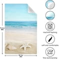 thumbnail image 3 of Kitchen Towels Starfish Shell Summer Beach Pattern Cleaning Towel Absorbent Hand Towels Tea Towels for Home Restaurant Dish Clean 28" x 18", 6PCS, 3 of 6