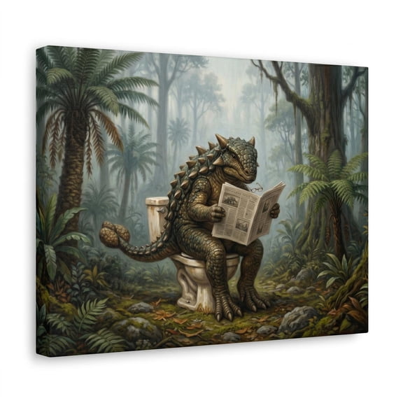 XaaKee Wall Art Ankylosaurus Earthy Color Palette Canvas Art Prints Inner Framed 18*12Inch[cite: 1]