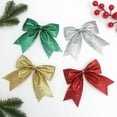 thumbnail image 2 of Homirary 12pcs Christmas Bows, Bows for Christmas Tree Decorations Bows with Gold Twist Ties, 2 of 6