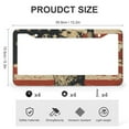 thumbnail image 3 of 2 Pcs Set Happy Camper Bear with American Flag License Plate Cover Wild Bear American Flag Auto Decorative Frames Cars Protector Cover Holder Metal 2 Round Holes for Men/Women, 3 of 6