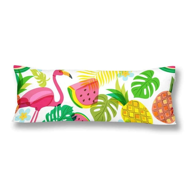 BSDHOME Pink Flamingo Body Pillow Covers Pillowcase Throw Pillows 20x60 inch Walmart
