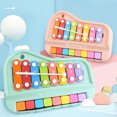 thumbnail image 1 of Fufafayo 2Pcs Little One Xylophone PianoToy, Little One Musical Instrument With 8 Colorful Keys, Educational LearningToyFor PreschoolKidsAges -3, 2-in-1 Keyboard And Xylophone For Home Play And Early, 1 of 9