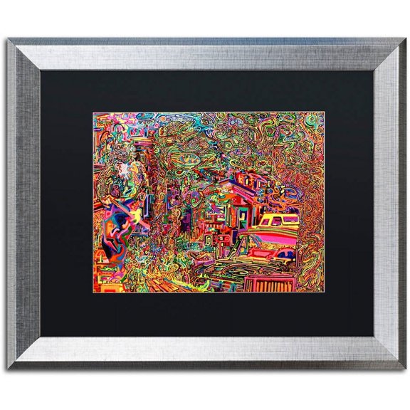 Trademark Fine Art "One Inch Further" Canvas Art by Josh Byer, Black Matte, Silver Frame