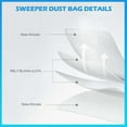 thumbnail image 3 of Vacuum Dust Bags, 3L Replacement Sweeping Robot Filter Canister Bags, Compatible with Ecovacs Deebot X1 Omni /T10 / T20 Turbo Robot Vacuum Cleaner 10Pack, 3 of 8
