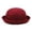 Wine, variant on Unisex Round Dome Hat Plain Soft Wide Bowler Style Hat Solid Classic Party Formal Hat