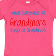 thumbnail image 4 of Inktastic What Happens at Grandma's Boys or Girls Baby Bodysuit, 4 of 5