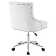 thumbnail image 4 of Pemberly Row Tufted Button Swivel Faux Leather Office Chair in White, 4 of 7