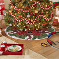 thumbnail image 3 of Falda para árbol de Navidad AVOIN colorlife Cardinals Cedar Snowman, 3 of 7