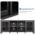 thumbnail image 5 of Studyset TV Stand for 65 Inch,Entertainment Center with Storage Cabinet and 4 Sliding Glass Doors,Modern Buffet Sideboard Cabinet with Storage,Mid Century Modern Media TV Console Table, 5 of 9
