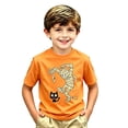 thumbnail image 2 of XAOFW Boys Girls Halloween Shirt Short Sleeve Round Neck Cartoon Graphic Tees Toddler Kids Autumn Loose Fit T Shirts 10-11 Years, 2 of 3