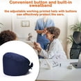 thumbnail image 2 of fastboy Gourd Caps Nurse Durability Pure Color Button Professional Assorted Colors Tie Back Work Uniform Operating Hats L37, 2 of 6