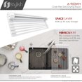 thumbnail image 3 of Stylish 20 ½" White Over the Sink Roll-up Drying Rack A-900WH, 3 of 11