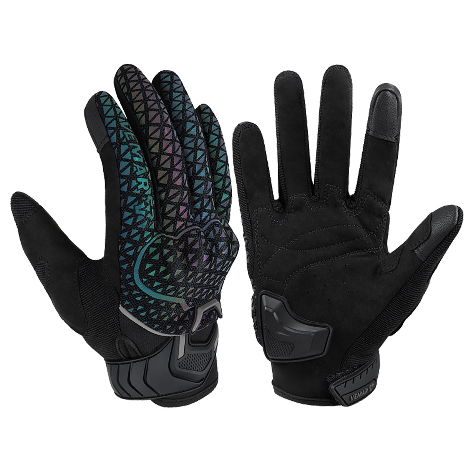 Clearance Sale!Highly Reflective Motorcycle Gloves Womens Riding Gloves Motorcycle Cushioned Tpu Casing Summer,Gray Hand Protection Equipment 25*20*6