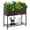 Brown, variant on , HOMCOM 9.5 Gallon (38 Quart) Mop Bucket with Wringer Cleaning Cart, 4 Moving Wheels, 2 Separate Buckets, & Mop-Handle Holder, Grey, Gray ,Plastic ,