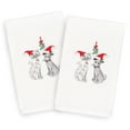 thumbnail image 2 of Authentic Hotel and Spa  Turkish Cotton Holiday Pets White Set of 2 Hand Towels, 2 of 2