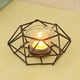 thumbnail image 1 of Adornos para San Valentín, regalos para San Valentín, soporte hexagonal de hierro y metal para velas, adorno atmosférico, pedestal para velas negras, contenedor para aromaterapia, candelabro de hierro, 1 of 6