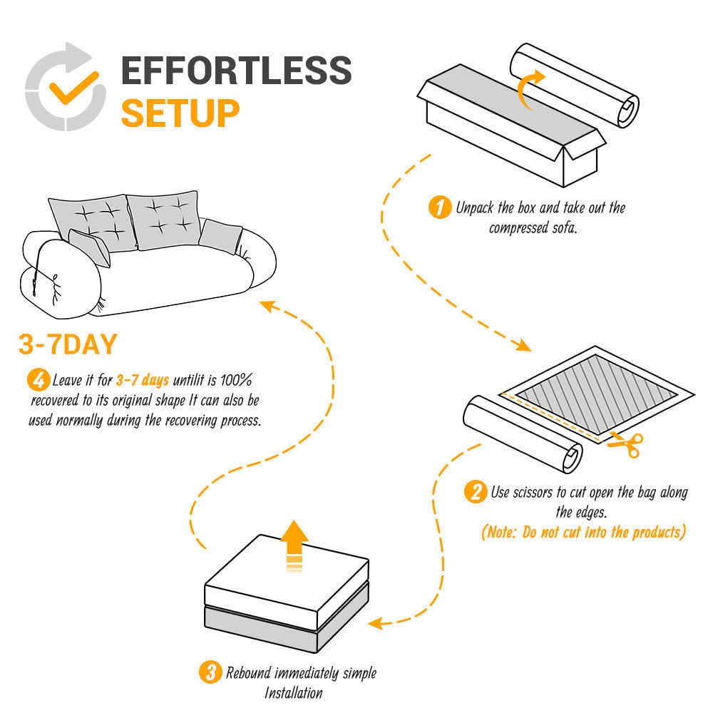 MAYEERTY 78.7" Human Dog Lazy Sofa, 3-in-1 Sherpa Fleece Foldable Sofa Bed with 4 Pillows, Vacuum Packed No Assembly Couch for Living Room Playroom