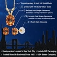 thumbnail image 2 of Gem Stone King 14K Yellow Gold Ecstasy Mystic Topaz Pendant Earrings Jewelry Set for Women | 3.00 Cttw | Gemstone November Birthstone | Oval 9X7MM | with 18 inch Chain, 2 of 5