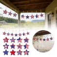 thumbnail image 2 of 12 Pcs 4th of July Ornaments for Tree & Garden Patriotic Wooden Ornaments 250th Anniversary Memorial Day Red White Blue Tree Decorations American Flag Star Hanging Sign Independence Day Decor, 2 of 7
