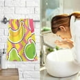 thumbnail image 7 of SKYSONIC Hand Towels Cute Cartoon Fruits Patterned 2 PCS, Cotton Bath Towel for Drying Face Hands Body ,Absorbent Lightweight Towels for Bathroom Ktichen Travel Gym, 16"x28", 7 of 7