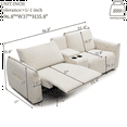 thumbnail image 2 of Lovableguy Linen Power Lift Loveseat Couch,Comfortable Loveseat Recliner Sofa with USB power,2 Cup Holders And Storage Box,2 Seat Sofa Couch for Living Room, Bedroom and Office,Beige, 2 of 7