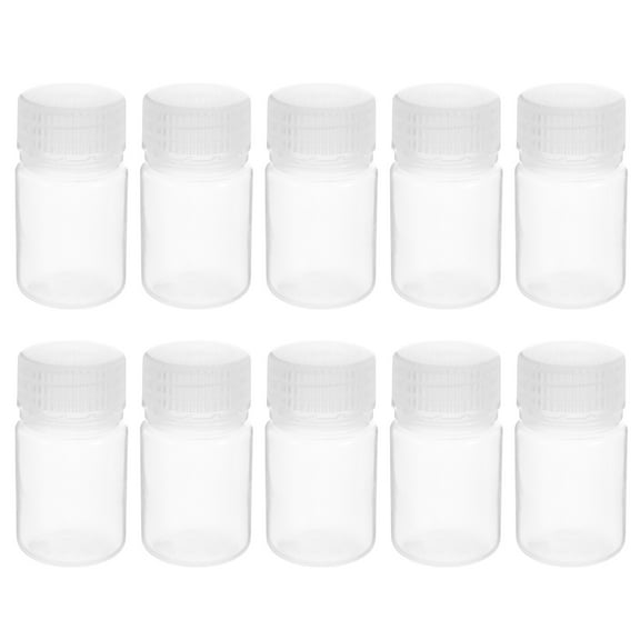 WHAMVOX  10 Pcs Plastic Vials with Caps Small Bottles for Liquids Transparent
