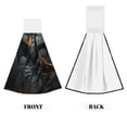 thumbnail image 2 of Sikiie Full Moon Black Dragon Hand Towel with Loop Hanging Towel Absorbent Tie Towels for Kitchen Tea Bar Bathroom Decor, 2 of 7