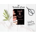 thumbnail image 3 of Darling Souvenir Black Birthday Invitation Card Printable Elegant Fill or Write In Blank Party Invites 28 Pcs 5 x 7 Inches, 3 of 5