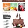 thumbnail image 2 of CNV Lunch Tote Bag for Women, 15.6 Inch Laptop Bag with Insulated Lunch Compartment, Quilted Large Capacity Computer Handbag with Purse for Business, Work, Nurse, Office, Collage, Casual, Black, 2 of 14