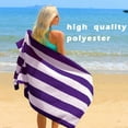 thumbnail image 5 of Exclusivo Mezcla 4-Pack Large Cabana Stripe Lightweight Soft Microfiber Beach Towels, Highly Absorbent Travel Pool Towel(Purple,30"x60"), 5 of 8