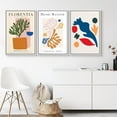 thumbnail image 2 of IDEA4WALL Framed Canvas Print Wall Art Set of 3 Colorful Abstract Floral by Henri Matisse Fine Art Famous Paintings Wall Decor Botanical Illustration Prints Minimal Bohemian Artwork - White 16"x24"x3, 2 of 5