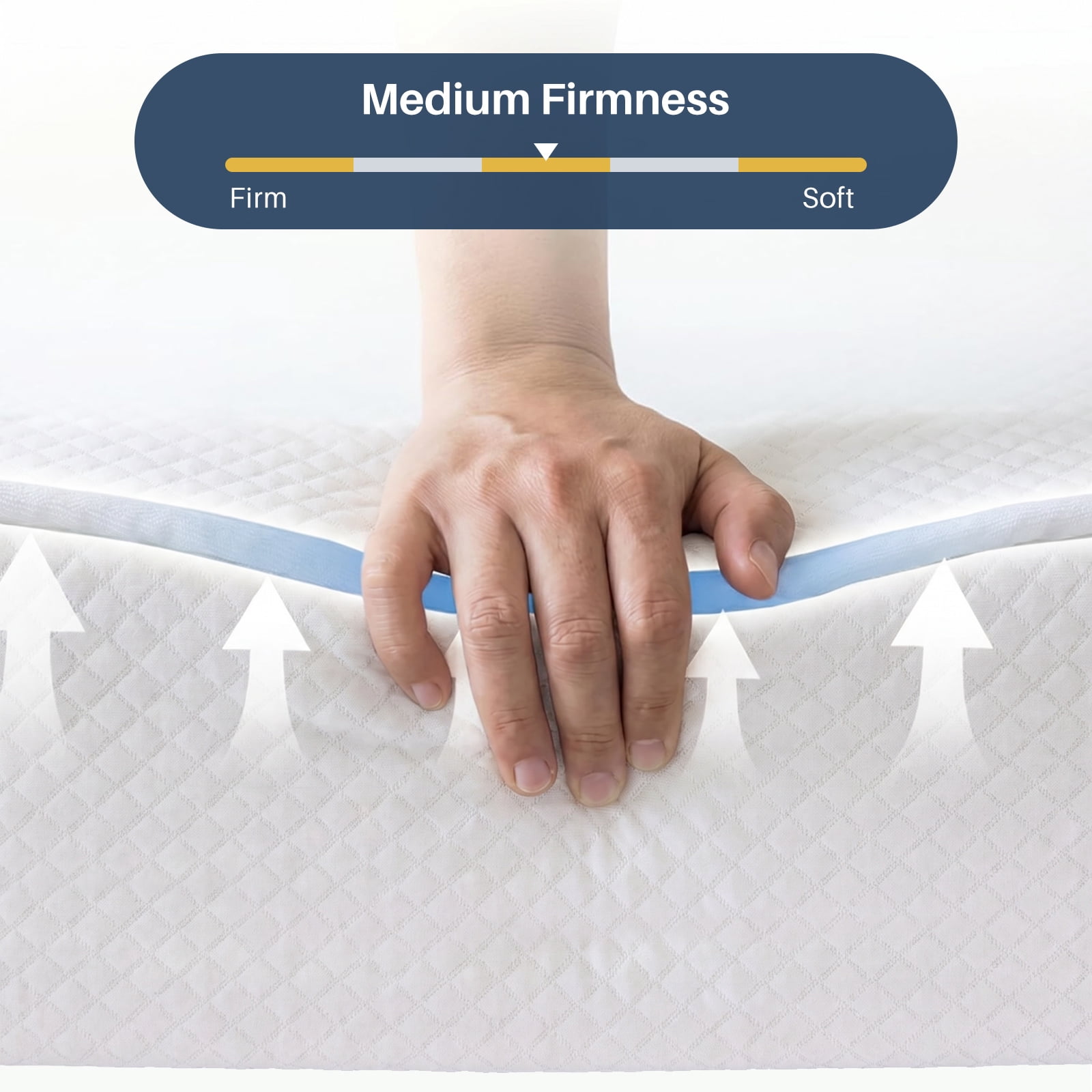 IULULU 6 Inch Gel Memory Foam Mattress, Twin Size Mattress with Graphene Cooling Cover, Fiberglass-Free, Medium-Firm, Bed in a Box